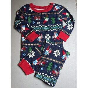 Hanna Andersson Baby Pajamas PJs Christmas 85cm 2T Gnomes Boys NWT